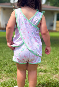 Girls Pink Posy Short Set