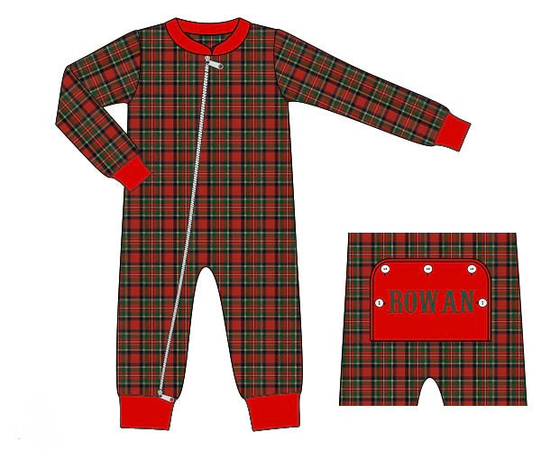 PRE ORDER Boys Vintage Plaid Knit Lounge Zippy | ETA to LBS: OCTOBER