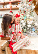 Women's Candy Cane Vines Knit Lounge Pant Set