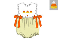 Girls French Knot Candy Corn Bubble