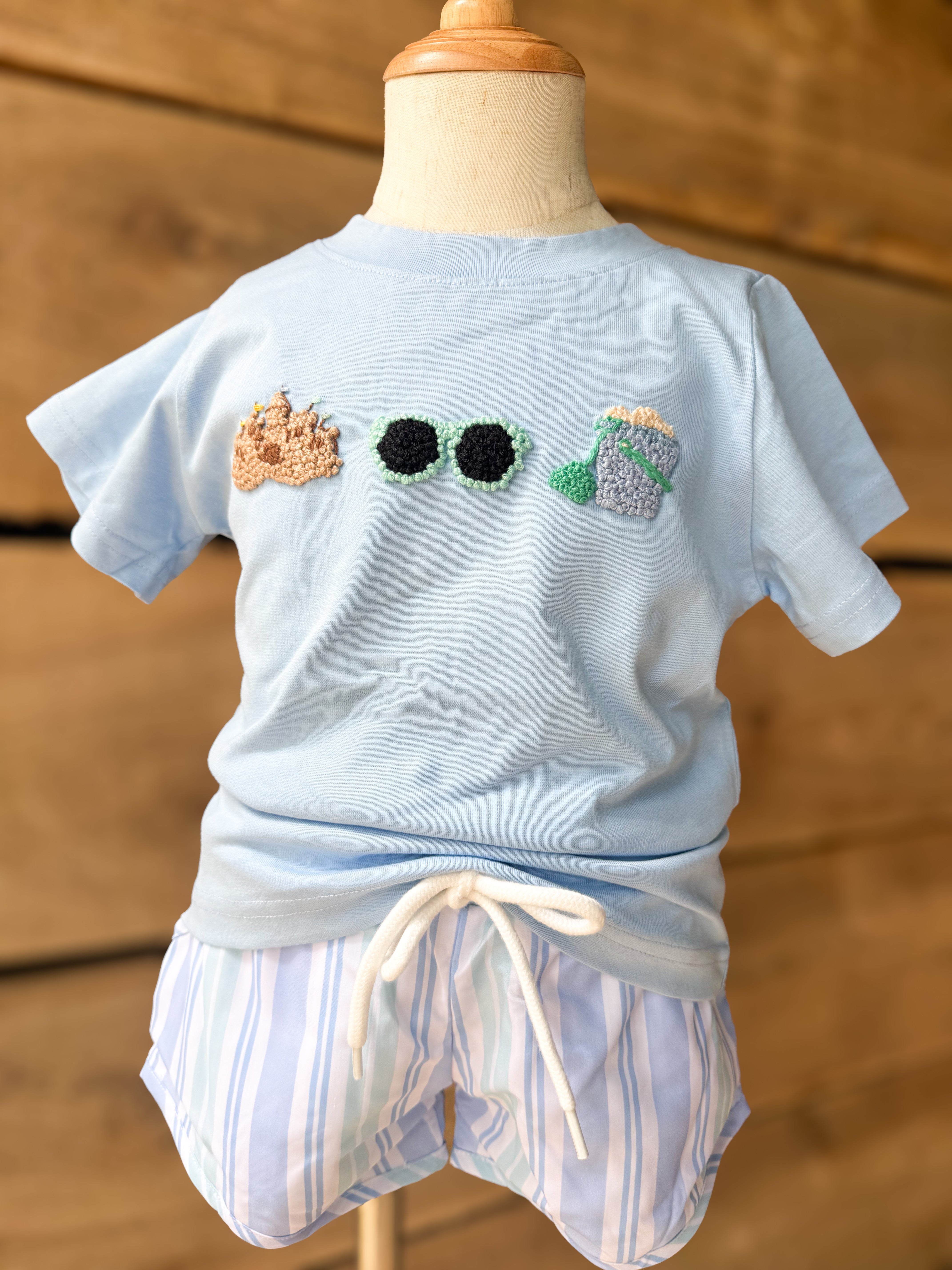Boys French Knot Sunny & Bright Short Set