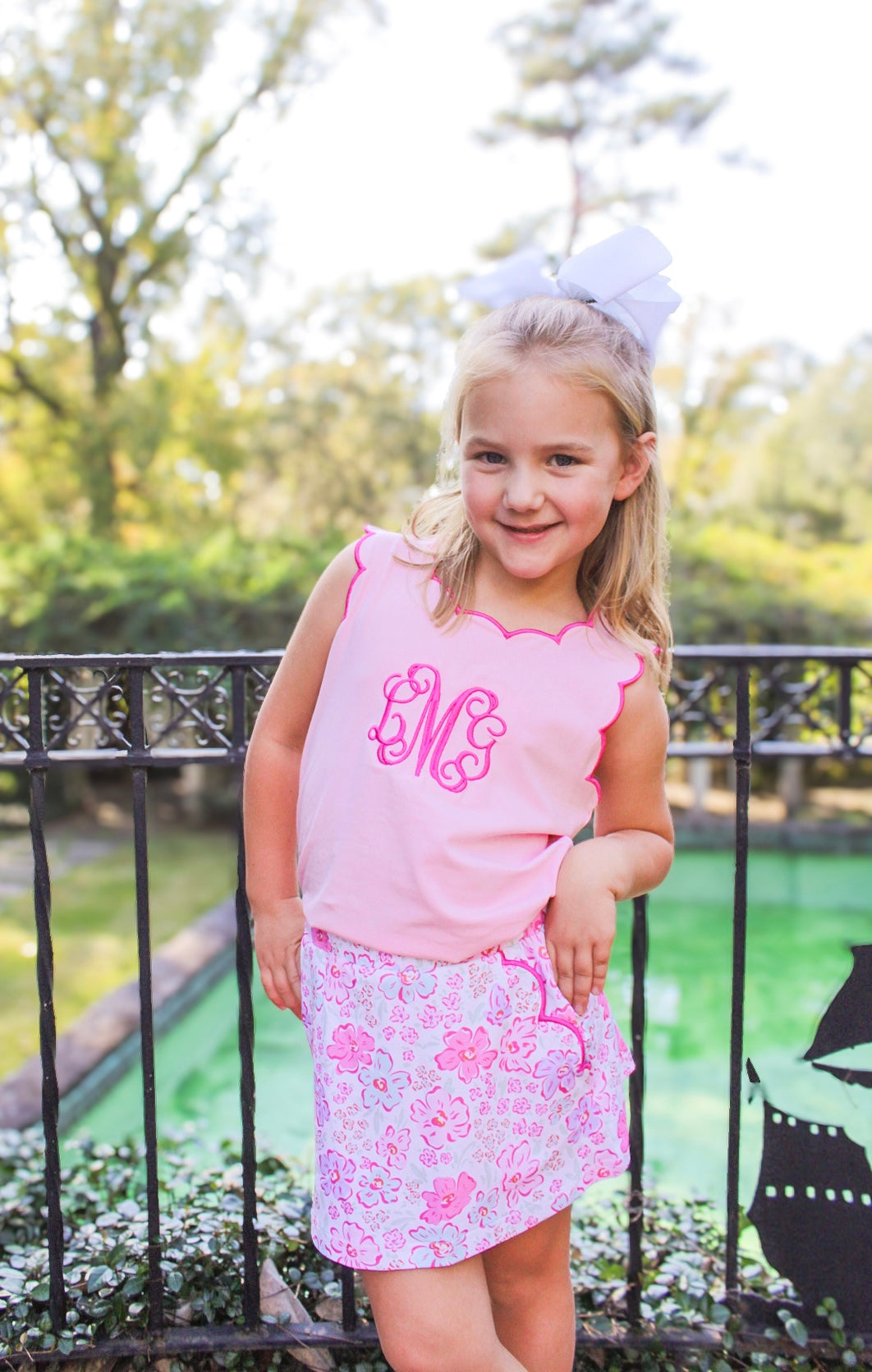 PRE ORDER Girls Scalloped Blossom Bliss Skort Set | ETA to LBS: Late March