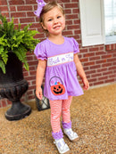 PRE ORDER Girls Smocked Trick or Treat Legging Set | ETA to LBS: SEPTEMBER