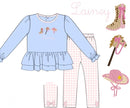 PRE ORDER Girls French Knot Little Buckaroos Legging Set | ETA to LBS: DECEMBER