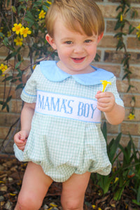 Boys “Mama’s Boy” Mother’s Day Smocked Bubble