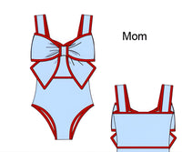 Women’s Blue & Red One Piece Swimsuit