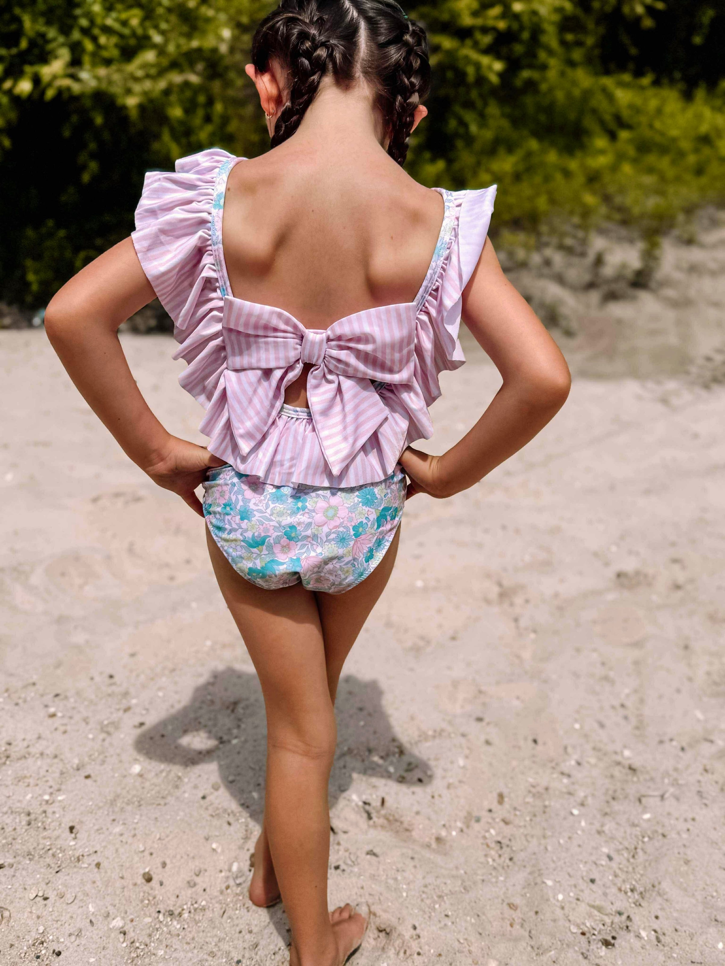 Girls Blooming Pastels 1 Piece Swimsuit