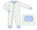 PRE ORDER Boys Carrot Knit Pajama Zippy