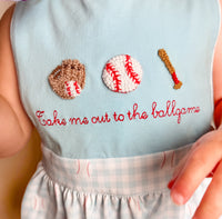 Boys Take me out to the Ballgame French Knot Bubble