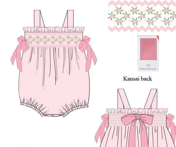 Girls Floral Heirloom Smocked Bubble
