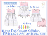 Girls French Knot Crayons Bubble