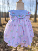 Girls Watercolor Floral Cross Bloomer Set