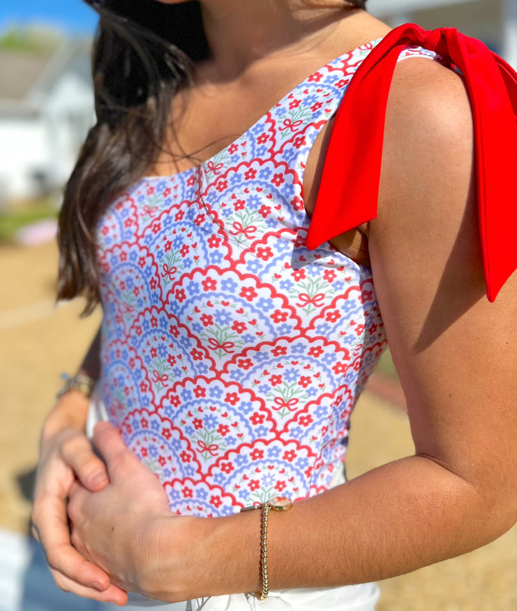 Women’s Patriotic Floral Swimsuit