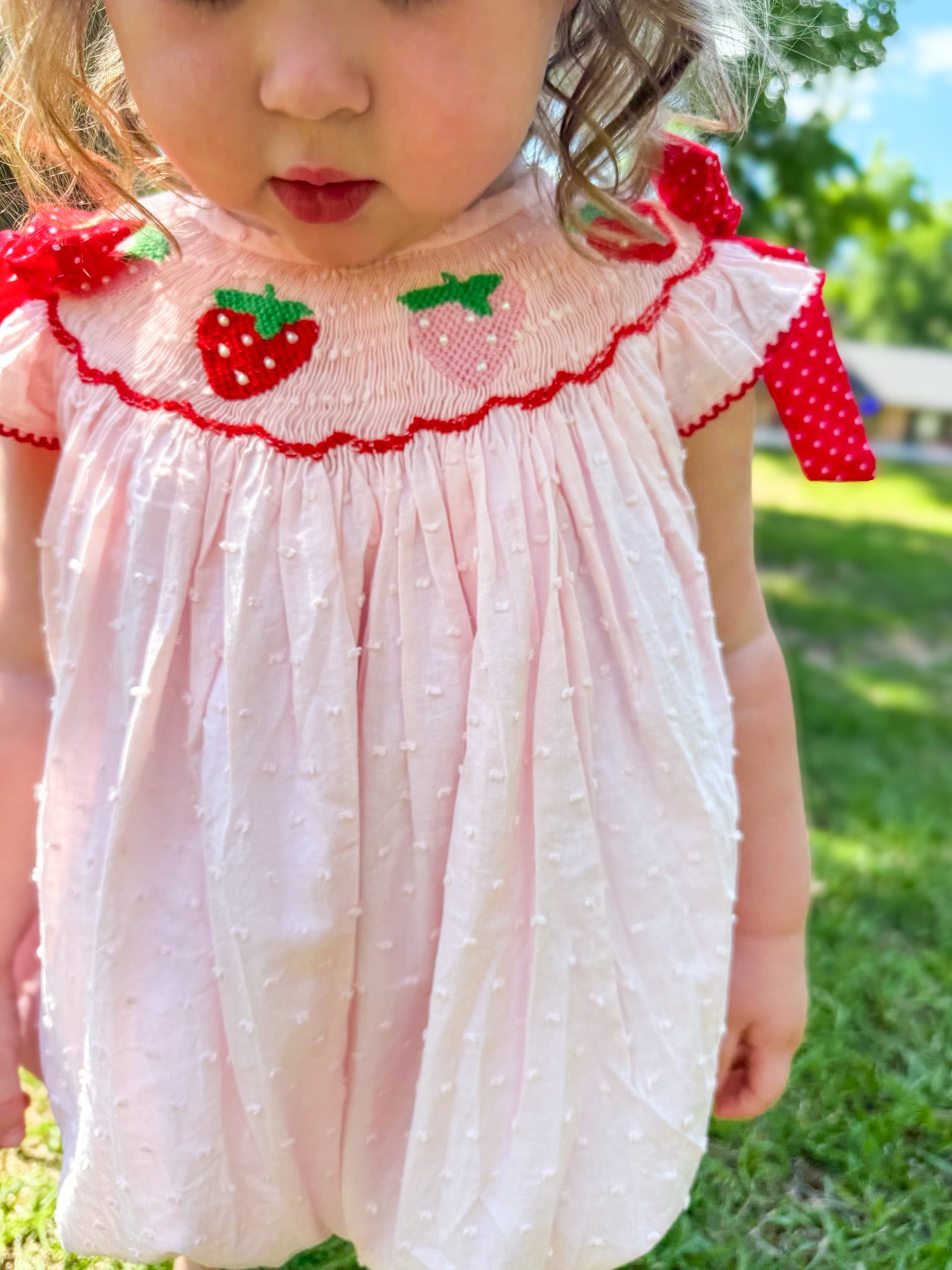 Girls Smocked Berry Sweet Bubble