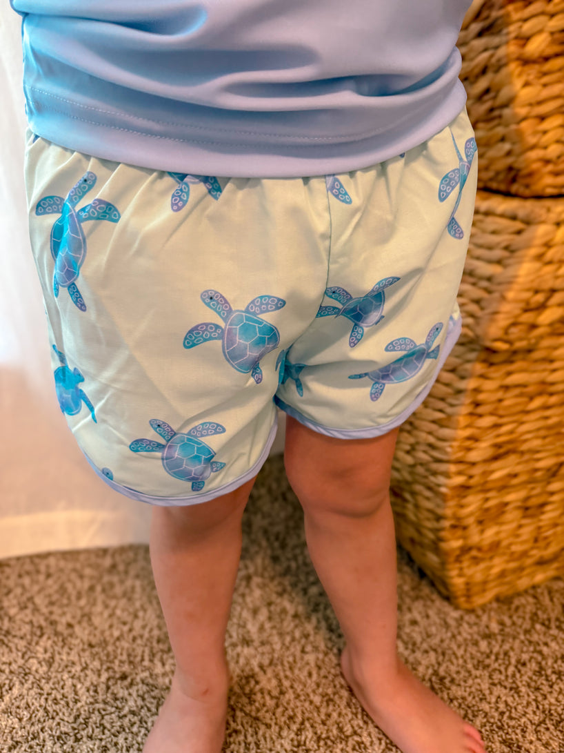 Boys Sea Turtle Swim Trunks
