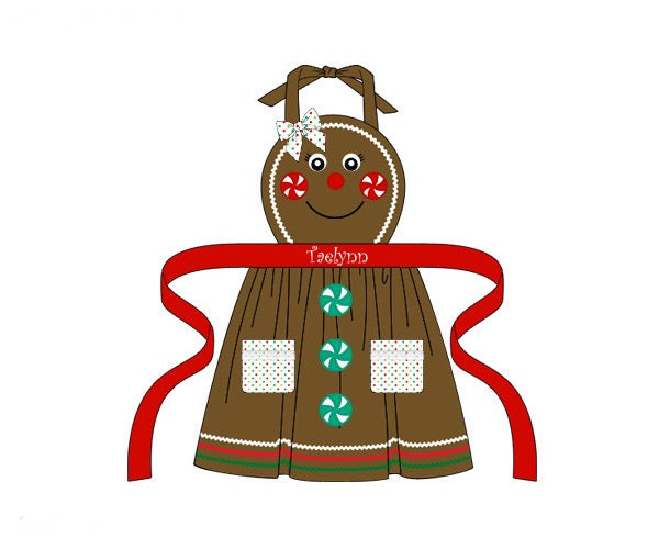 Girls Christmas Cookies Apron