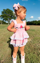 Girls French Knot Oink, Moo, Cock-a-Doodle Doo Bloomer Set