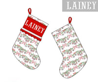 PRE ORDER Girls Classic Christmas Smocked Stocking | ETA to LBS: October