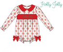 PRE ORDER Girls Smocked Holly Jolly Christmas Bubble | ETA to LBS: OCTOBER