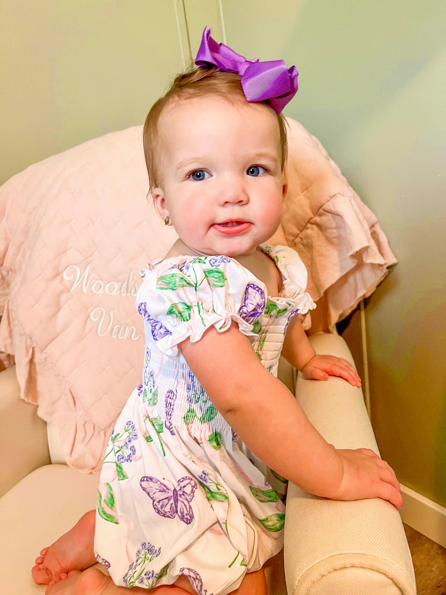 Girls Butterfly Garden Knit Bubble