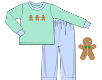 PRE ORDER Boys French Mint Gingerbread Pant Set | ETA to LBS: OCTOBER