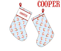 PRE ORDER Boys Quilted Watercolor Santa Smocked Stocking | ETA to LBS: October