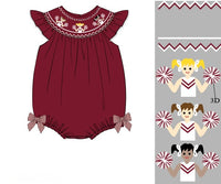 Girls Smocked Cheerleaders Bubble