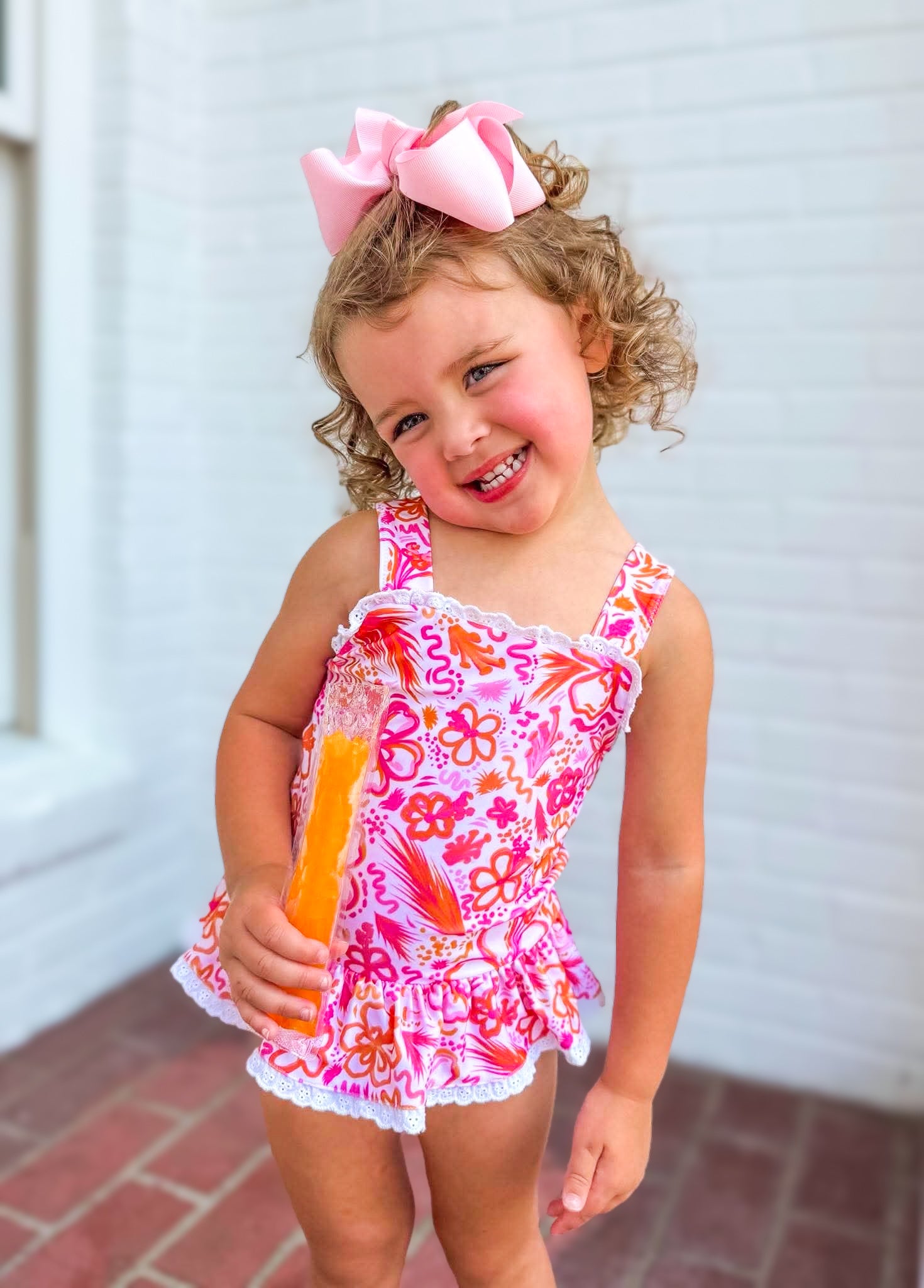 PRE ORDER Girls Tropical One Piece Swimsuit ETA: APRIL