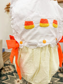 Girls French Knot Candy Corn Bubble