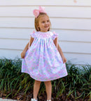 PRE ORDER Girls Name Smock Spring Blooms Bloomer Set & Dress | ETA to LBS: March