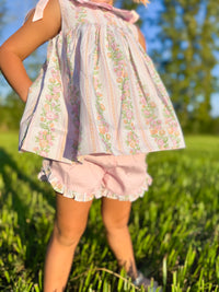 Girls Fall Floral Vine Short Set