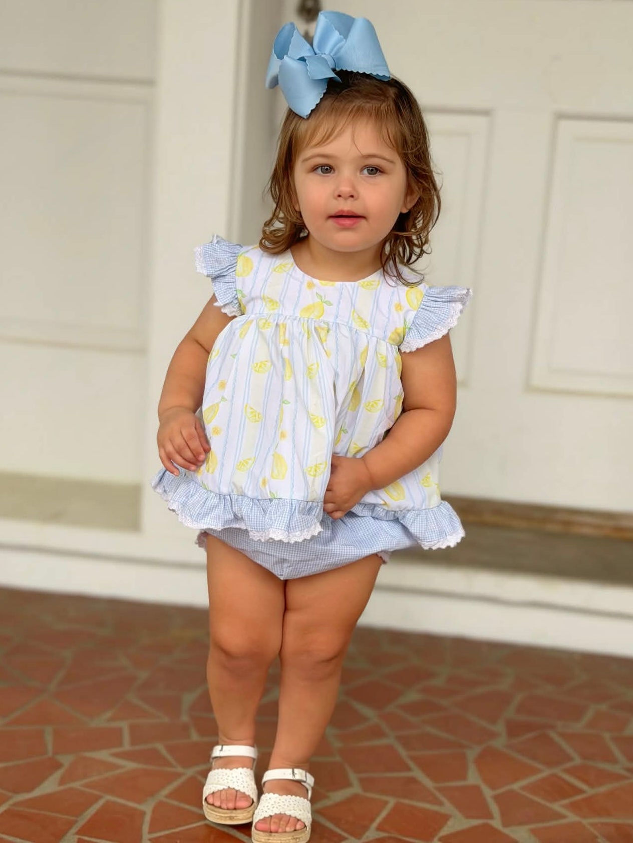 Girls Lemon Drop Bloomer Set