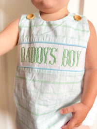 Boys Smocked Daddy’s Boy Bubble