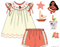 Girls Smocked How Far I’ll Go Short Set