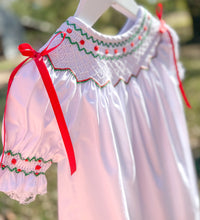 Girls Christmas Heirloom Smocked Bloomer Set