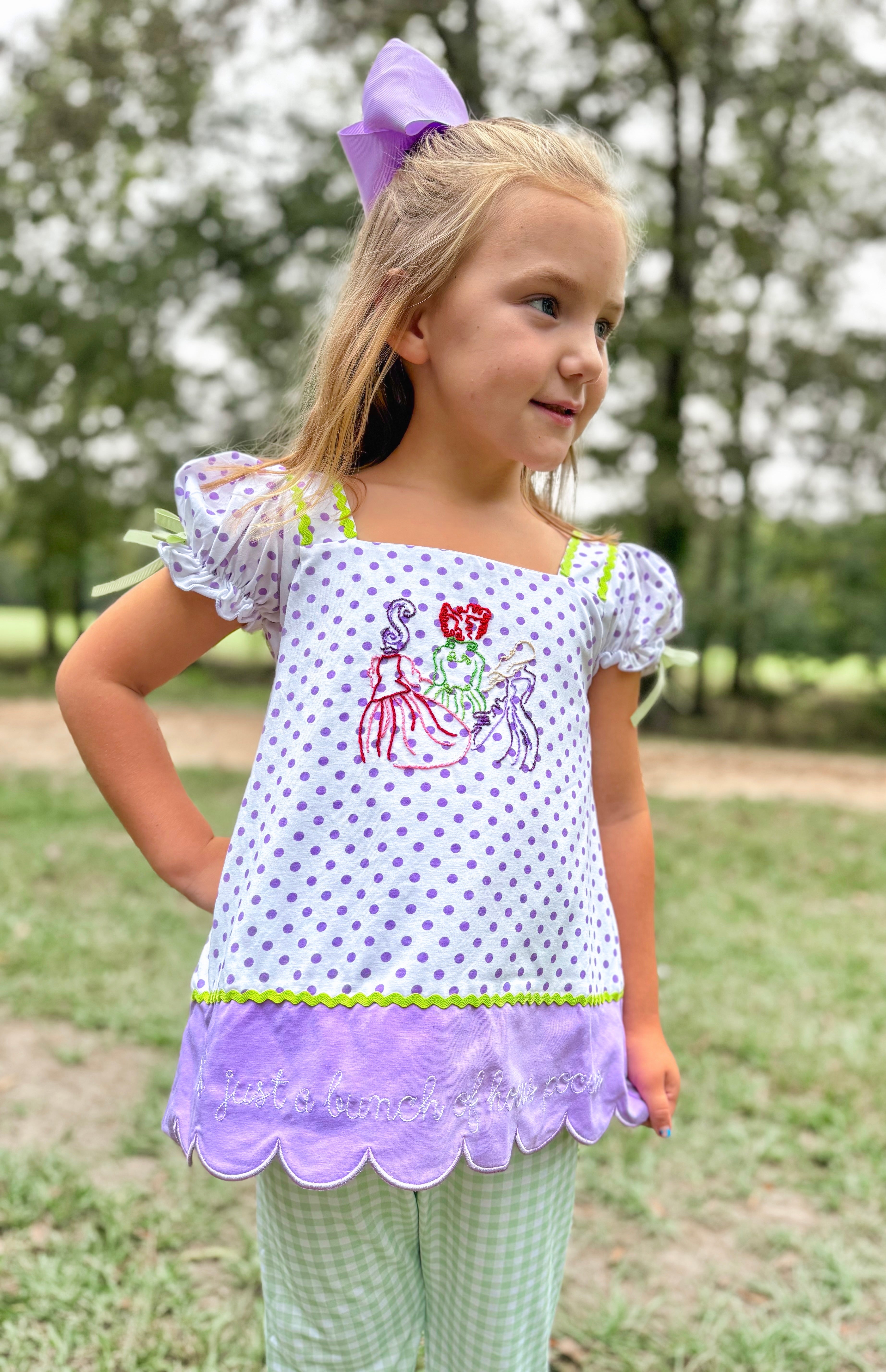 Girls Its Just A Bunch Of Hocus Pocus Ruffle Pant Set