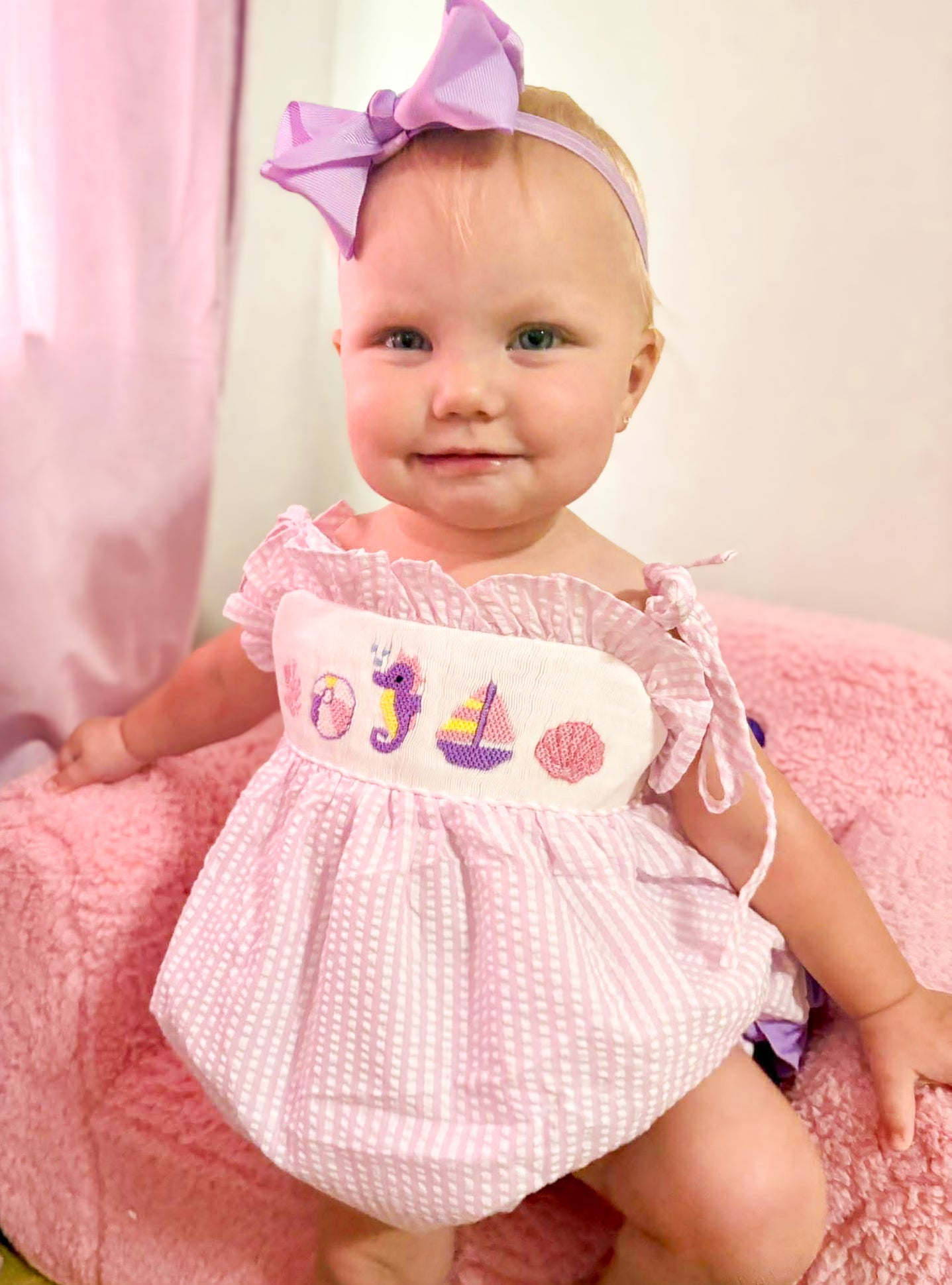 Girls Under the Sea Smocked Bubble