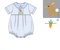 PRE ORDER Boys Smocked Hoppin’ Down the Bunny Trail Bubble | ETA to LBS: JANUARY