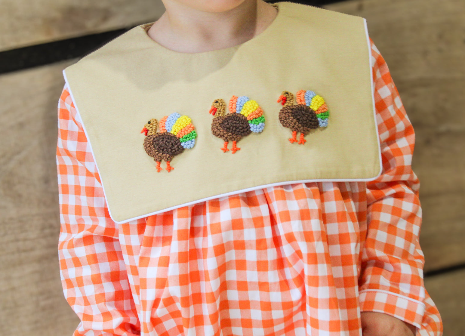 PRE ORDER Boys French Knot Little Turkeys Bubble | ETA to LBS: SEPTEMBER