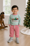PRE ORDER Boys Dashing Through The Farm  Embroidered Jogger Set | ETA to LBS: OCTOBER