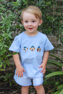 Boys French Knot Puppy Pals Short Set