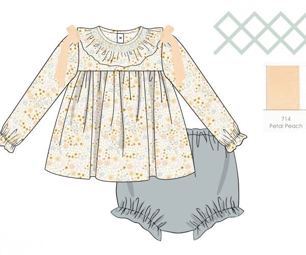 PRE ORDER Girls Country Harvest Blooms Bloomer Set & Dress | ETA to LBS: SEPTEMBER