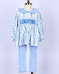 PRE ORDER Girls Custom Smock Winter Blooms Legging Set | ETA to LBS: DECEMBER