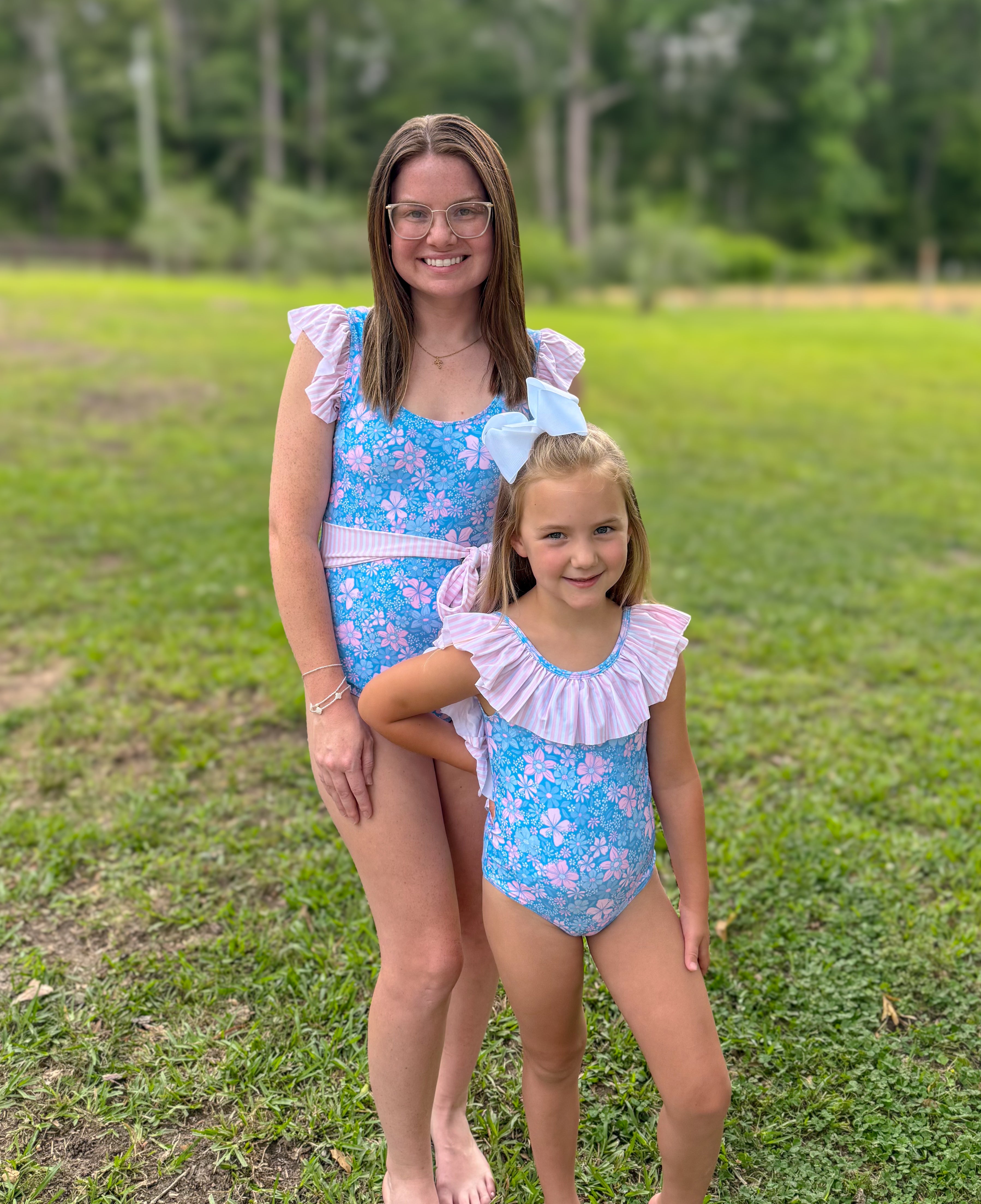 Women’s Blooming Blues One Piece Swimsuit