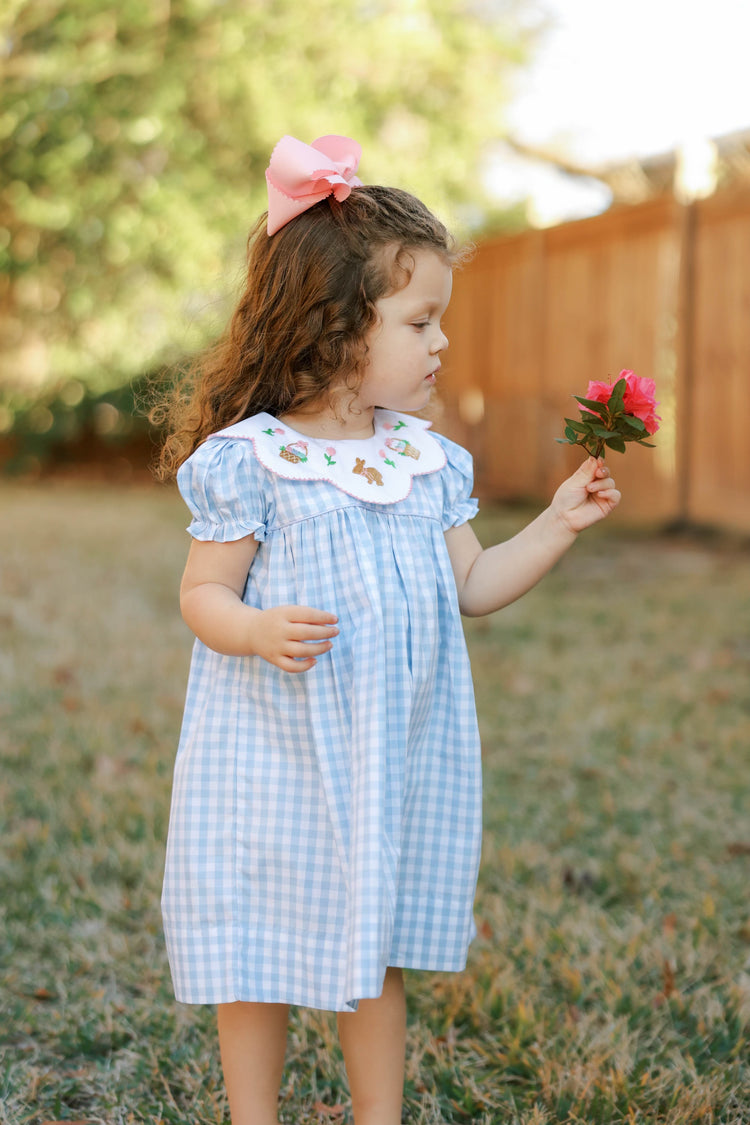 Girls Bunny Embroidered Bloomer Set/Dress