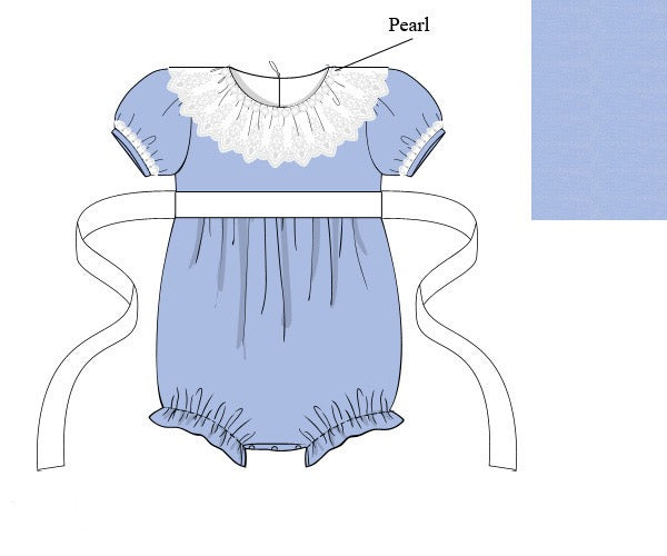 Girls Blue Ice Velvet Bubble