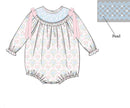 PRE ORDER Girls Smocked Little Bluebird Valentine Bubble | ETA to LBS: DECEMBER