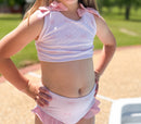 Girls Gingham Mouse Two-Piece Swimsuit