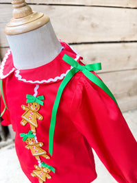 Girls 3D Gingerbread Lane Ruffle Pants Set