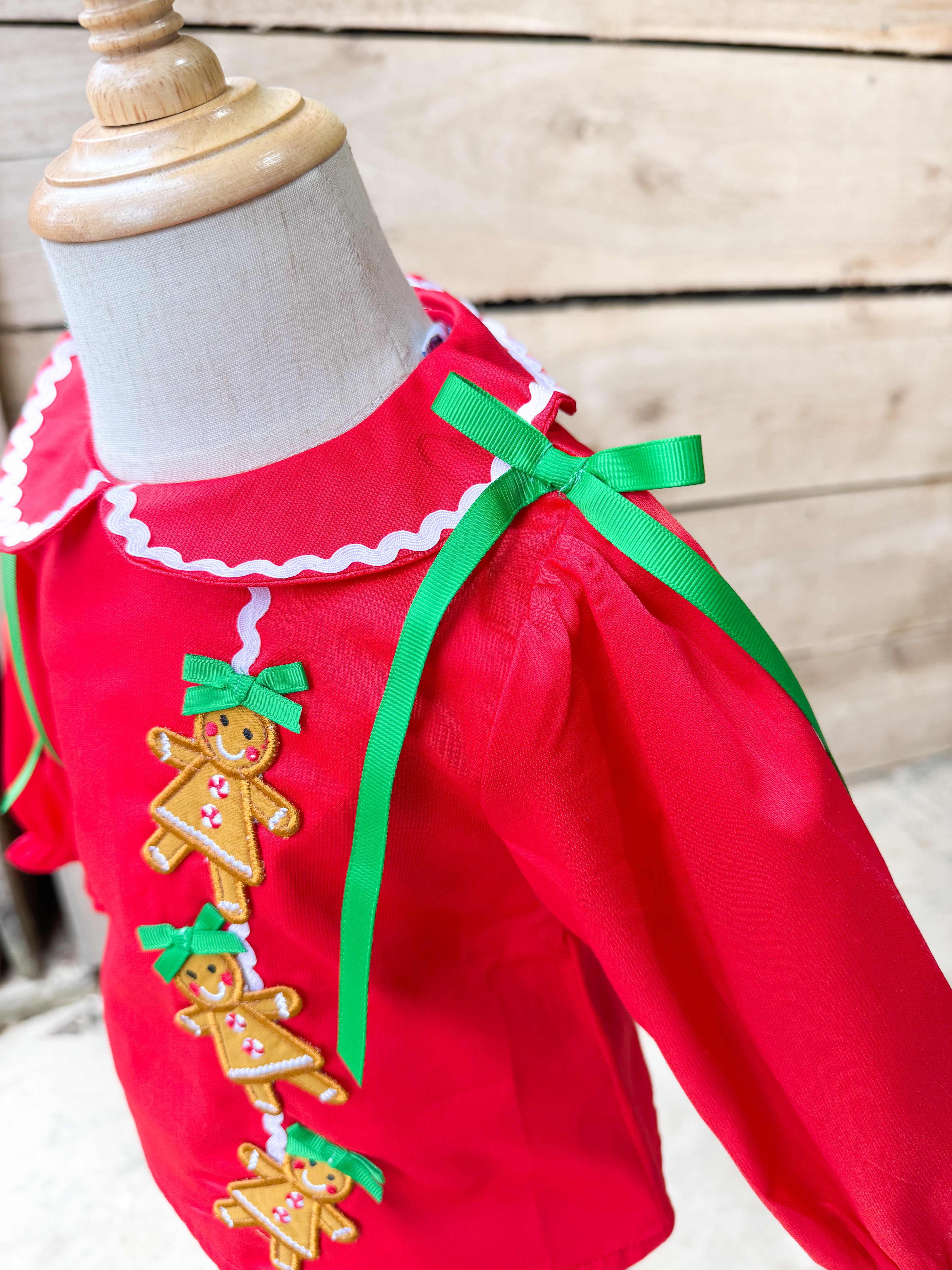 Girls 3D Gingerbread Lane Ruffle Pants Set